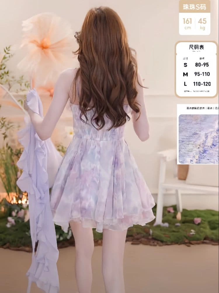 순수한 욕망 바람 프릴 쉬폰 자외선 차단 의류 여성 여름 경기 치마 외부 가져 가라. 작은 숄 얇은 카디건 코트 쇼트 스타일 블라우스 상세 이미지 9