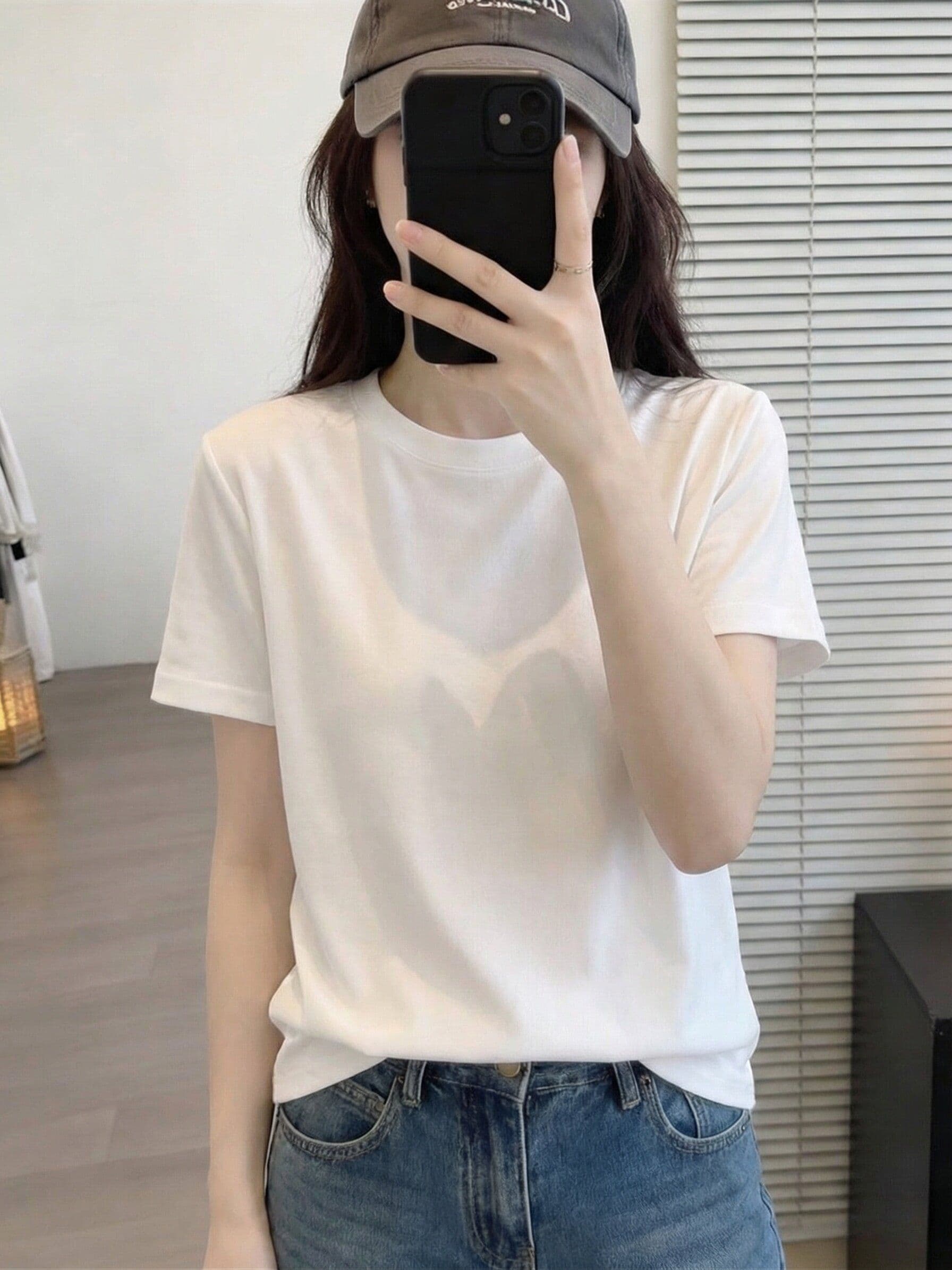 200그램 순면 당겨 프레임 95 면 5 암모니아 Lun 긍정적 인 어깨 반팔 티셔츠 여성 여름 기초 섹션 루즈핏 만나는 맨위 상세 이미지 5