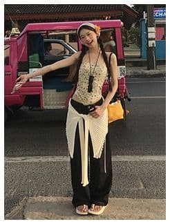 민소매 조끼 여성 인사이드 가져 가라. 만나는 프랑스식 디자인 센스 품격 쇼트 스타일 몸매 가꾸기 핫걸 튜브탑 맨위 여성 상세 이미지 4