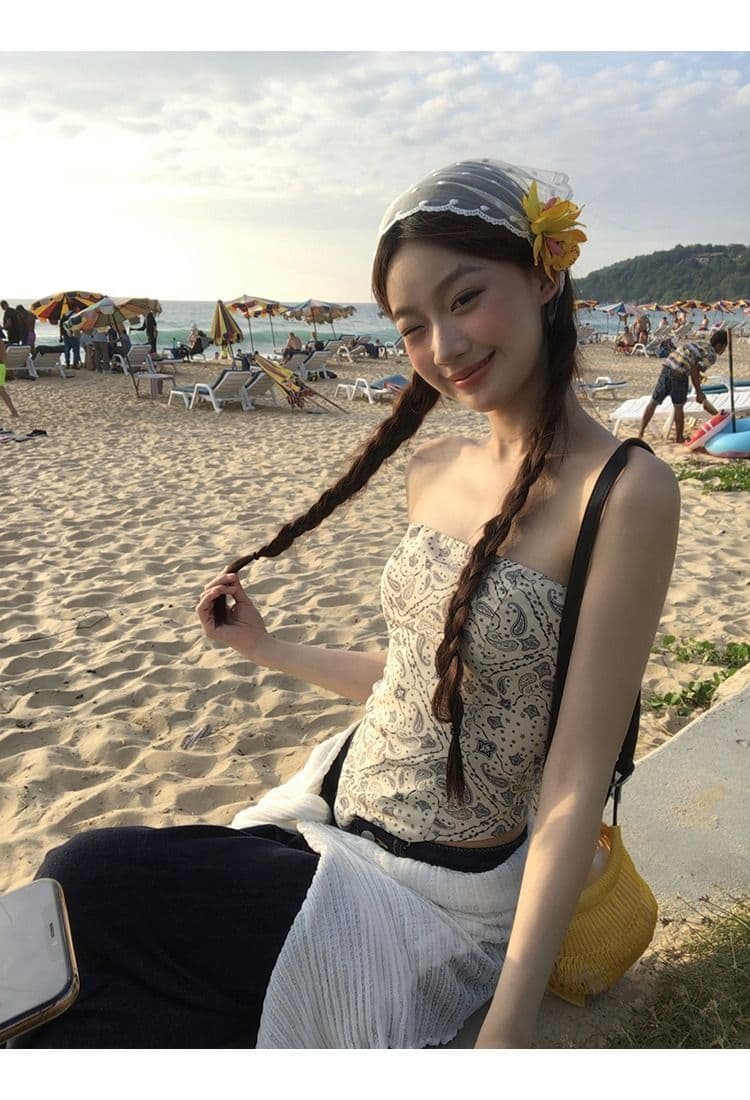 민소매 조끼 여성 인사이드 가져 가라. 만나는 프랑스식 디자인 센스 품격 쇼트 스타일 몸매 가꾸기 핫걸 튜브탑 맨위 여성 상세 이미지 12