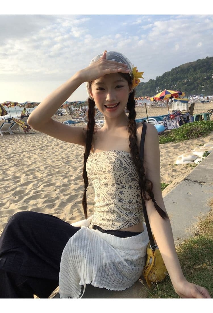 민소매 조끼 여성 인사이드 가져 가라. 만나는 프랑스식 디자인 센스 품격 쇼트 스타일 몸매 가꾸기 핫걸 튜브탑 맨위 여성 상세 이미지 13