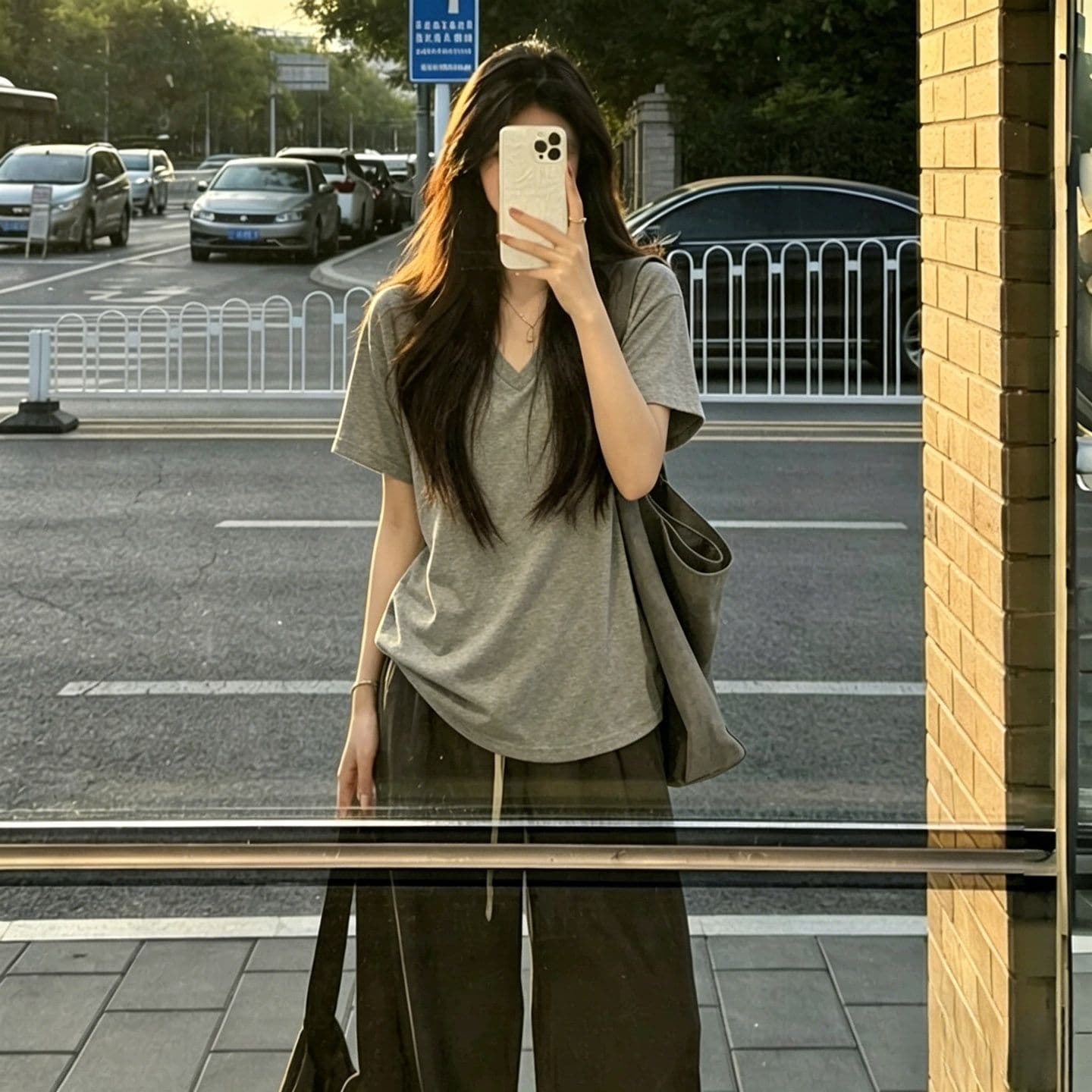 260 그램 사람들 면 92 접착제 8 암모니아 Lun 긍정적 인 어깨 V넥 반팔 티셔츠 여성 여름 한국 스타일 루즈핏 맨위 다용도 티셔츠
