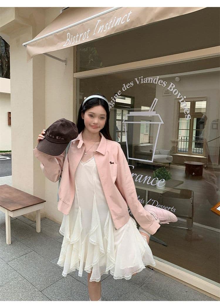 두꺼운 쉬폰 원단 네리 Tulle 레이스 슬립 여성 드레스 2026 여름 새로운 불규칙 미니 스커트 상세 이미지 22