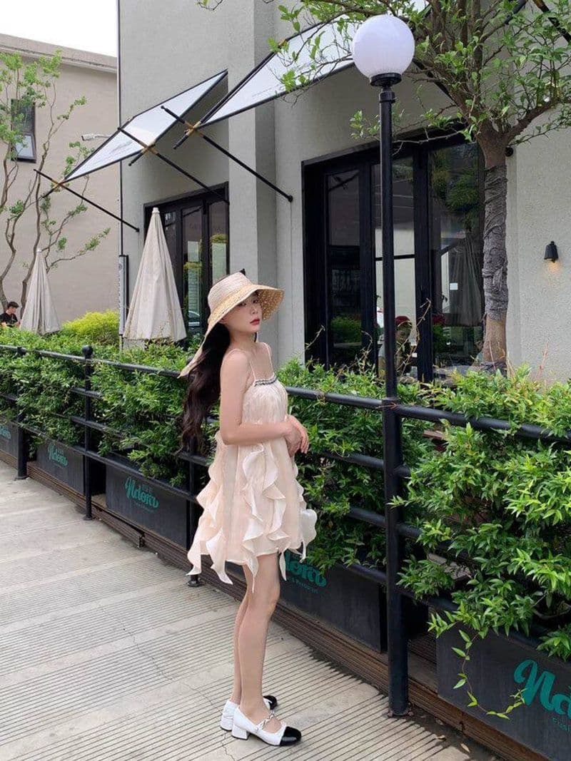 신제품 행침 목 드레스 Chic 아름다운 요정 치마 작은 키 생일 작은 행사 치마 슈퍼 잘 생긴 흐름 지불 여성 의류 이미지 2