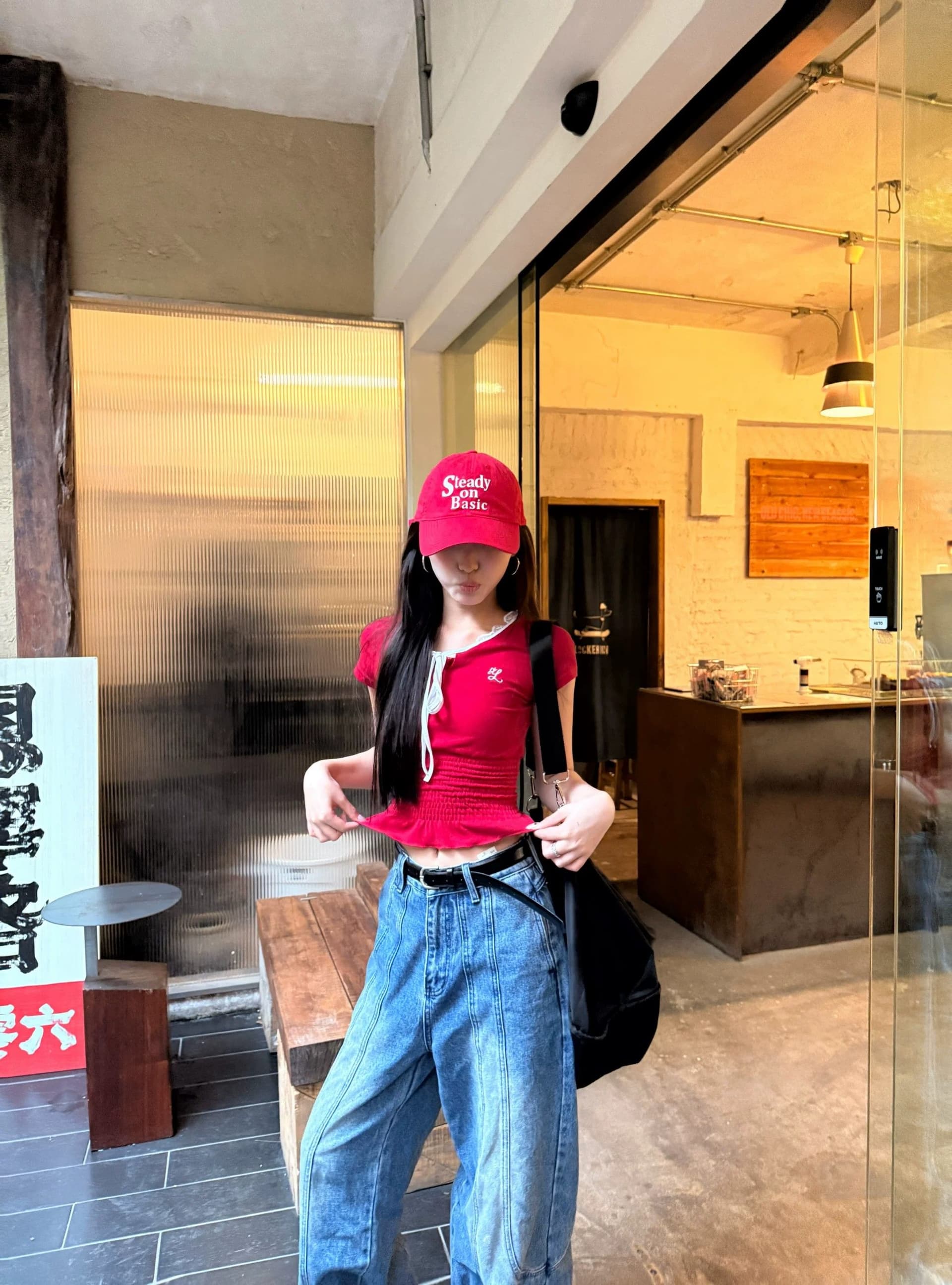 40 순면 명중 가져 가라. 한 부서 레이스 레이스 나비 매듭 스트랩 티셔츠 여성 핫걸 몸매 가꾸기 맨위 이미지 3