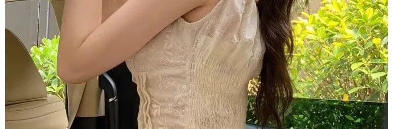 프랑스식 디자인 센스 프릴 여성 셔츠 여름 레이스 버블 반팔 Chic 작은 셔츠 오프숄더 쇼트 스타일 맨위 상세 이미지 24