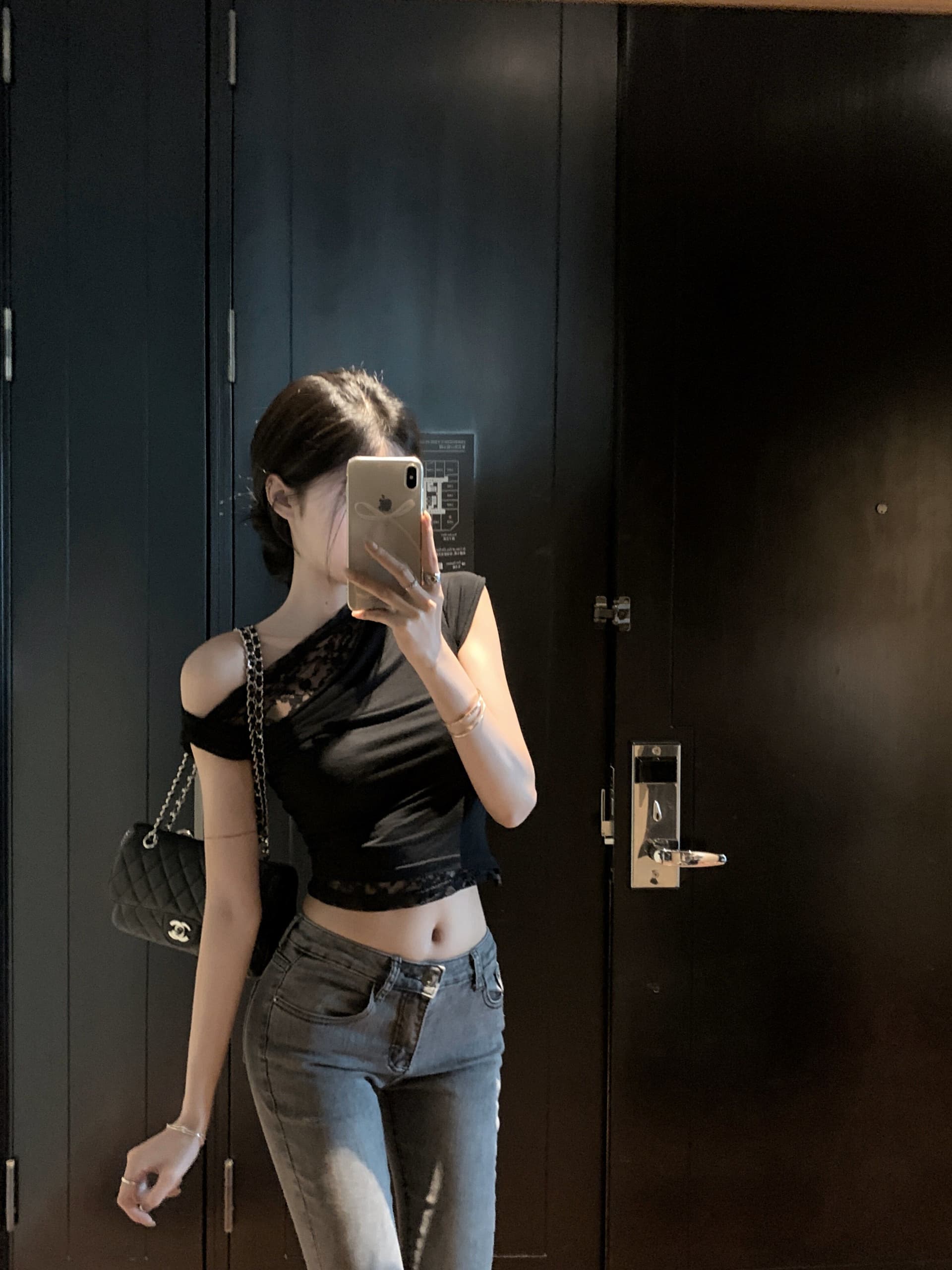 아침 칼라 불규칙 흔들다 칼라 비스듬한 어깨 레이스 반팔 티셔츠 여성 여름 달콤한 핫걸 오프숄더 쇼트 스타일 작은 맨위 아름다운 상세 이미지 17