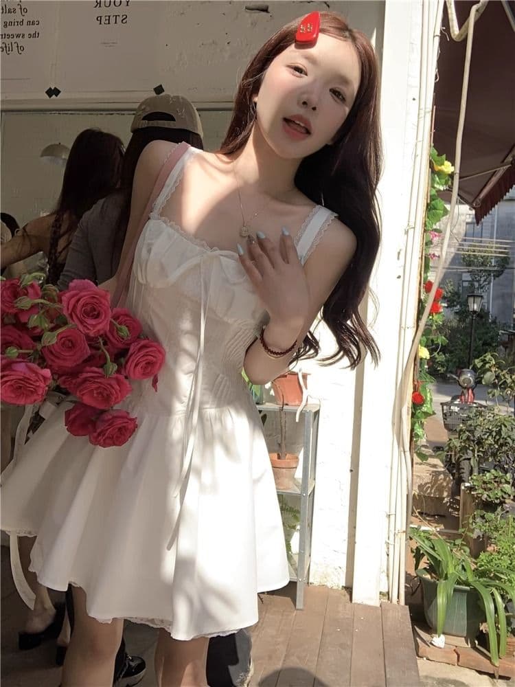 140 크 사면 신축 네리 명중 가져 가라. 하나 단색 착용 가져 가라. 슬림해 보이는 생선뼈 슬립 미니 스커트 첫사랑 허리 드레스 상세 이미지 5