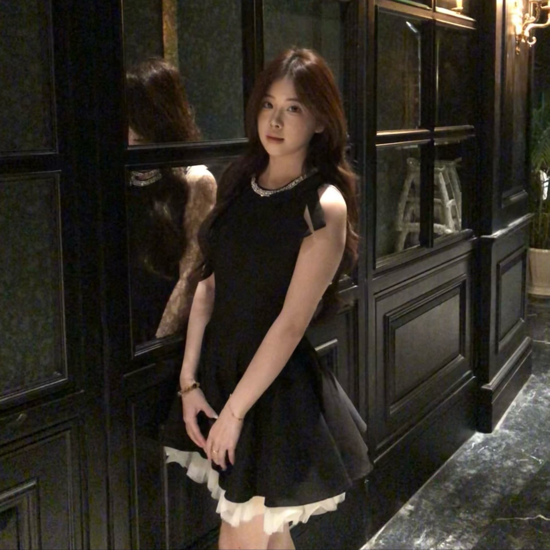 2026 섹션 라운드 넥 작은 검은 드레스 생일 공주 퍼프 치마 고급 센스 민소매 조끼 스커트 한 마디 여성 드레스 이미지 5