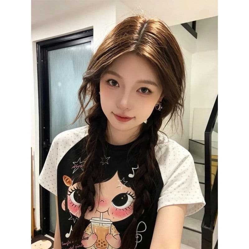 정가 순면 220 그램 반팔 티셔츠 여성 이미지 4