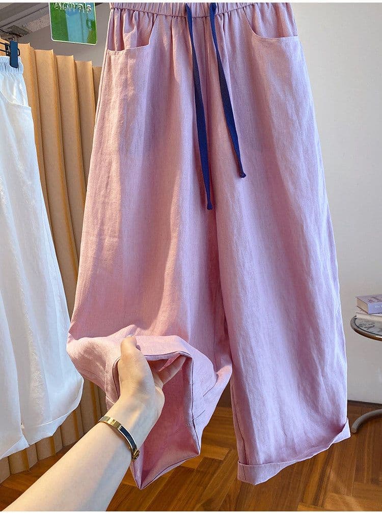 정가 원본 원단 특별 빅 사이즈 200 kg 여름 섹션 루즈핏 캐주얼 슈퍼 화재 스트레이트 팬츠 여름 상세 이미지 29