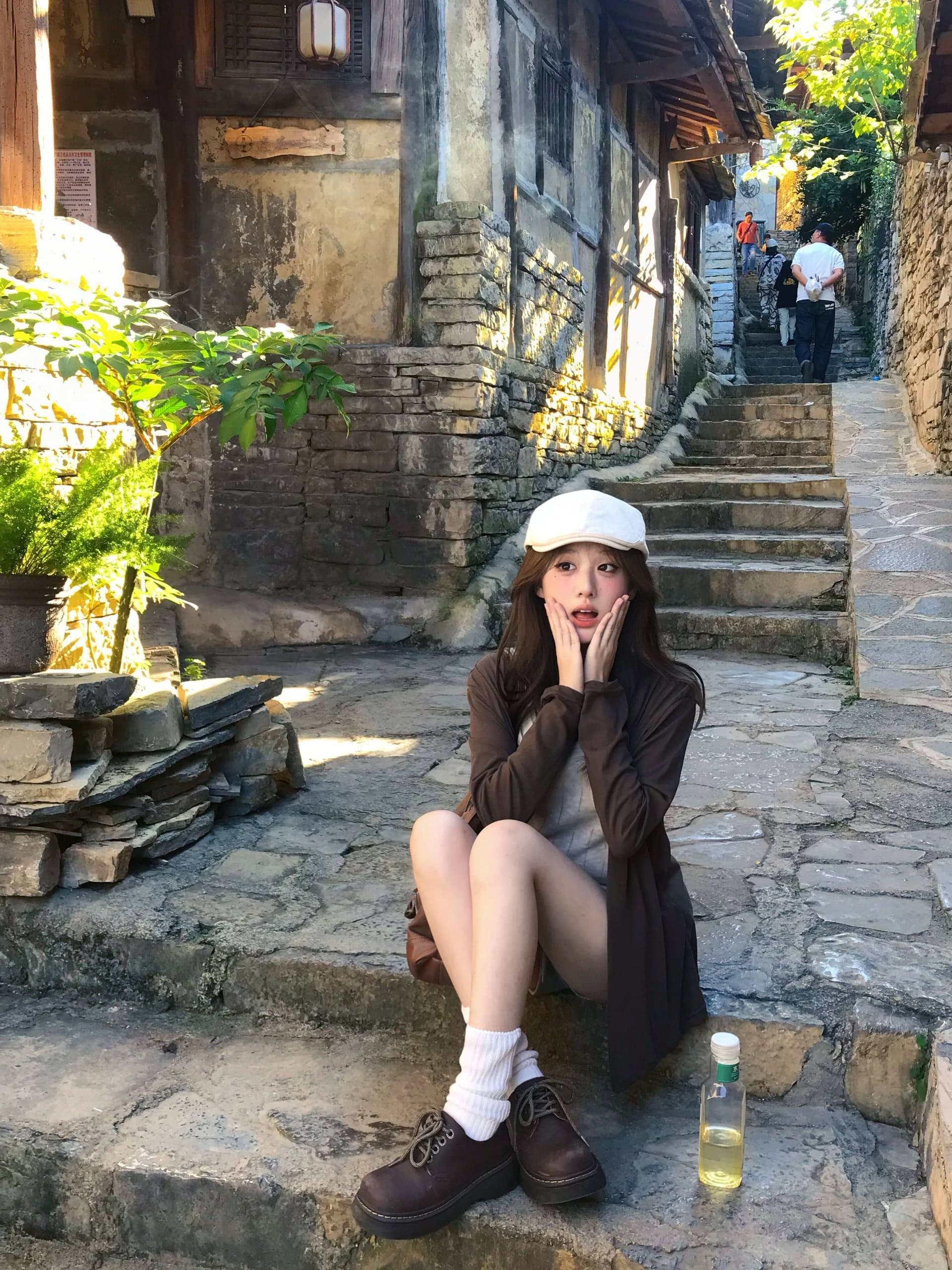조끼 170 그램 순면 자카드 오픈 가디건 165 그램 눈꽃 면 긴팔 오픈 가디건 인사이드 가져 가라. 투피스 조끼 상세 이미지 4