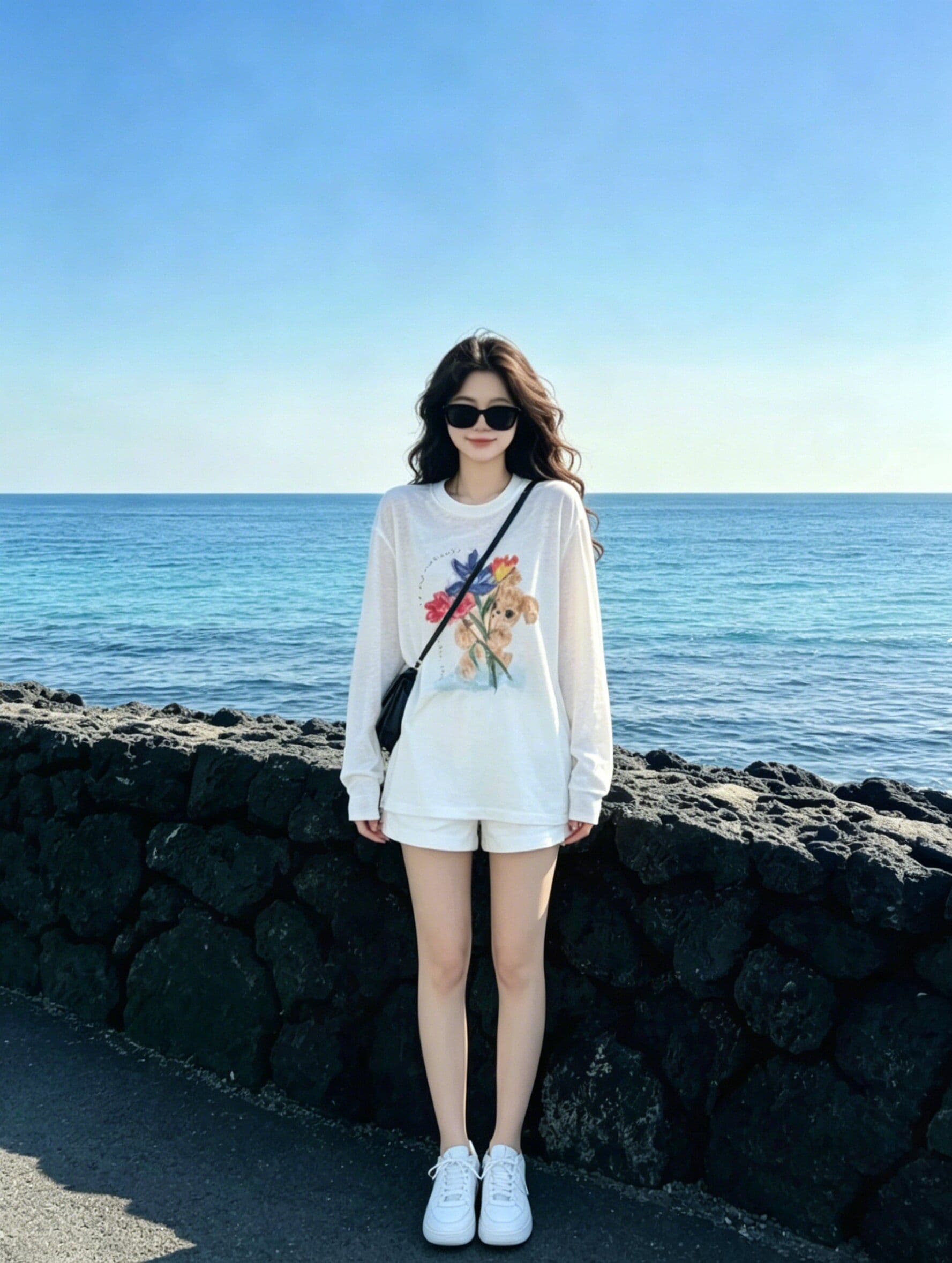 170 그램 눈꽃 면 35 라이 경기 서울 35 면 30 폴리 에스터 한 부서 긴팔 티셔츠 여성 2026 여름 자외선 차단 블라우스 맨위 상세 이미지 3