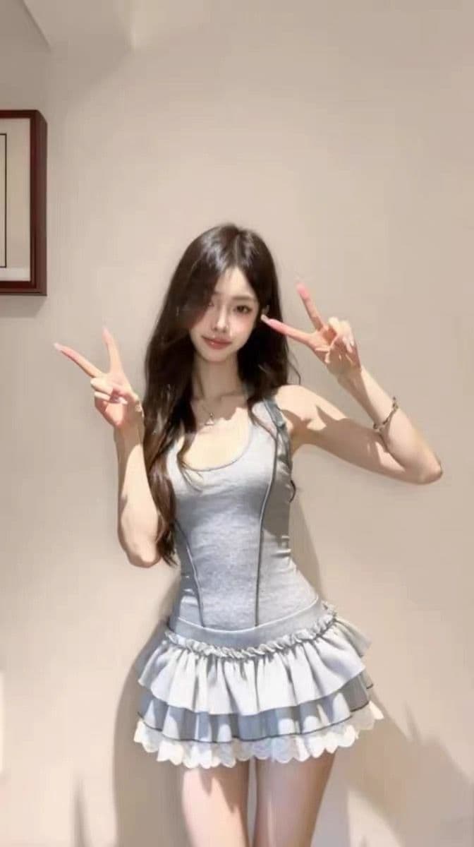 순수한 욕망 섹시함 발레 바람 행침 목 몸매 가꾸기 여성 드레스 여름 한 부서 민소매 쇼트 스타일 케이크 드레스 상세 이미지 6