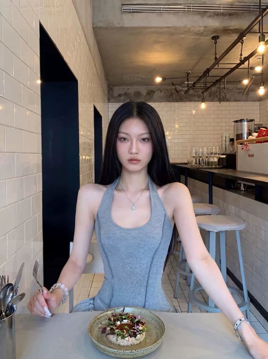 순수한 욕망 섹시함 발레 바람 행침 목 몸매 가꾸기 여성 드레스 여름 한 부서 민소매 쇼트 스타일 케이크 드레스 상세 이미지 7