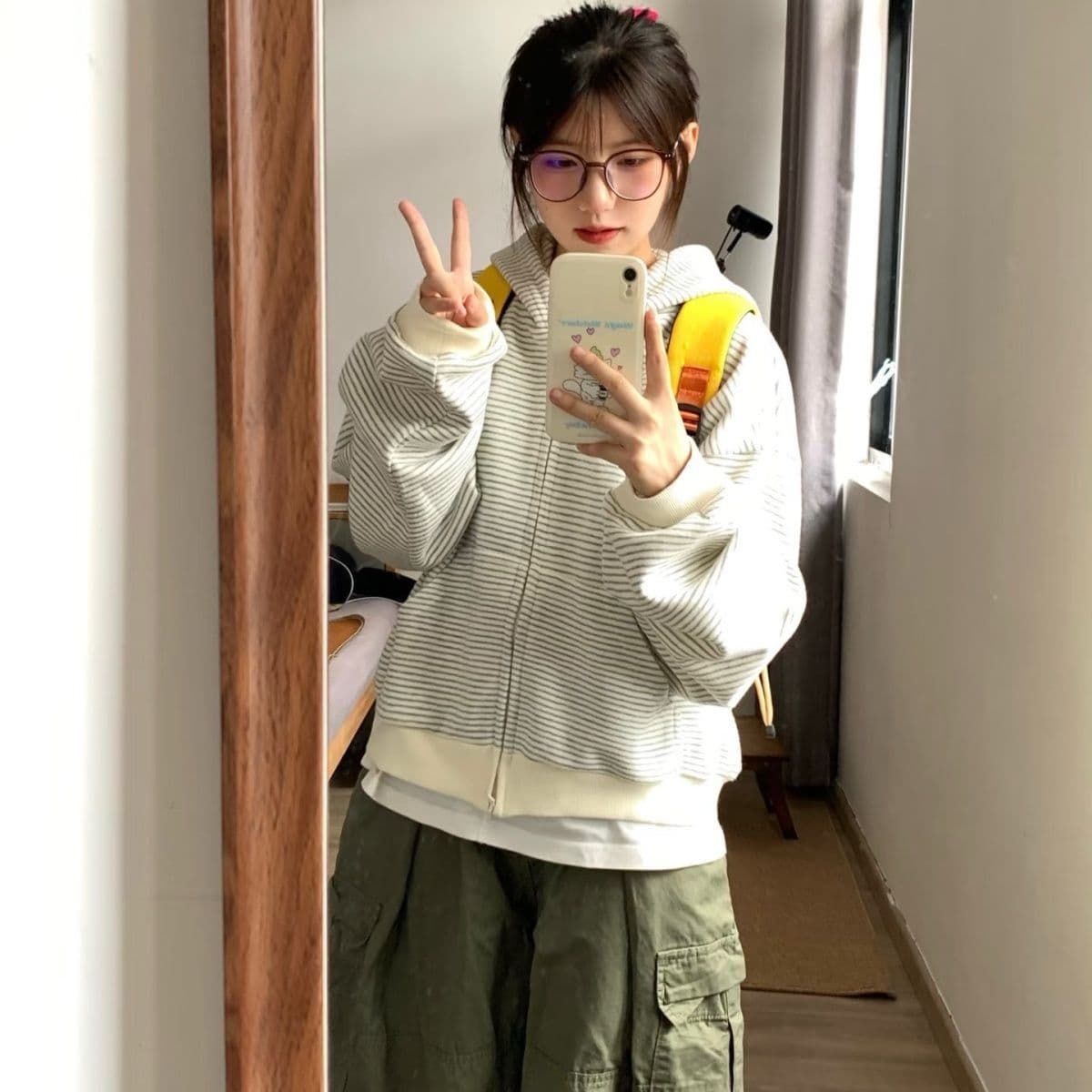 얇은 스타일 털이 있는 순수한 Mianhua 면 복합 후드티 여성