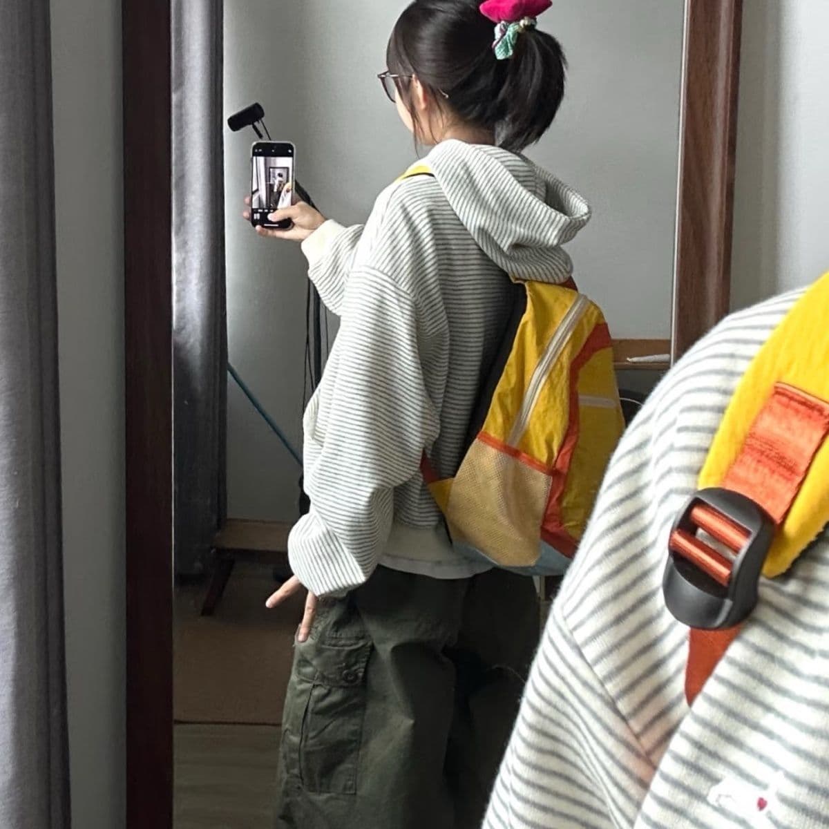 얇은 스타일 털이 있는 순수한 Mianhua 면 복합 후드티 여성 상세 이미지 5