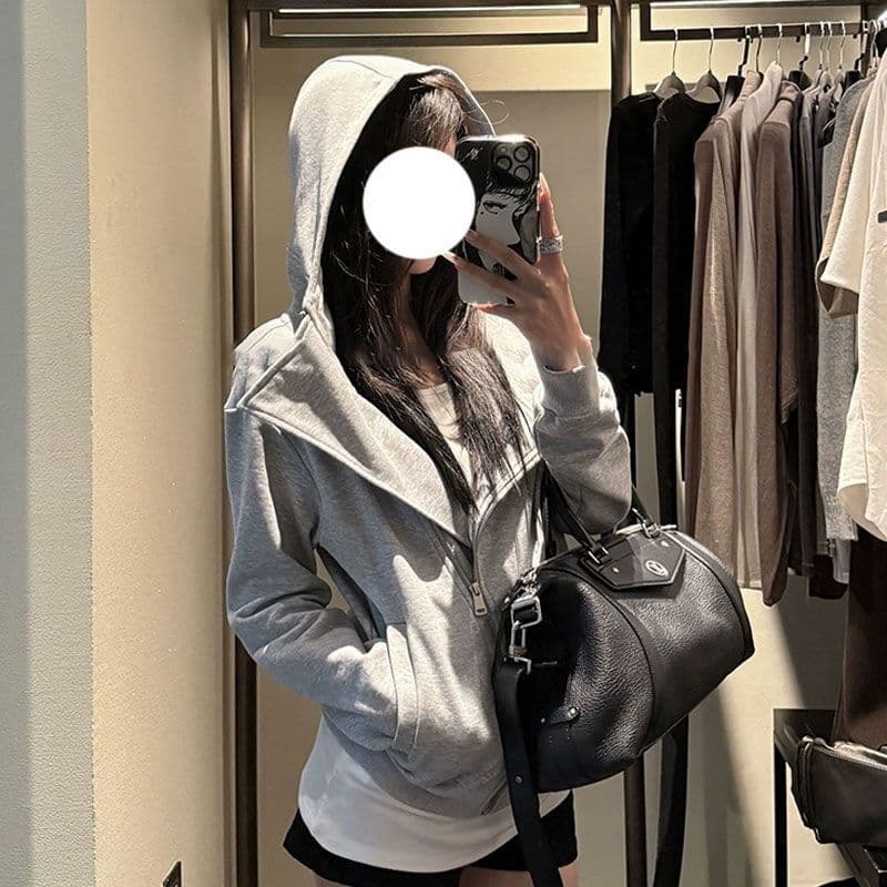 얇은 스타일 원본 솜씨 순수한 Mianhua 면 복합 암소 후드티 여성 상세 이미지 8