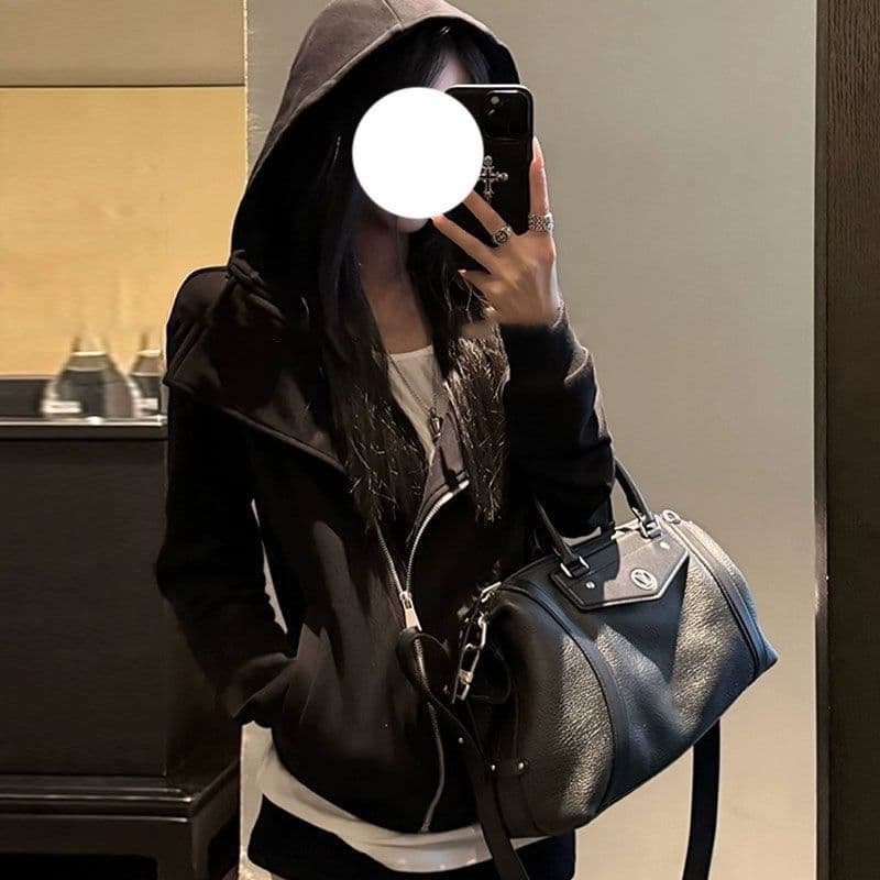 얇은 스타일 원본 솜씨 순수한 Mianhua 면 복합 암소 후드티 여성 상세 이미지 10