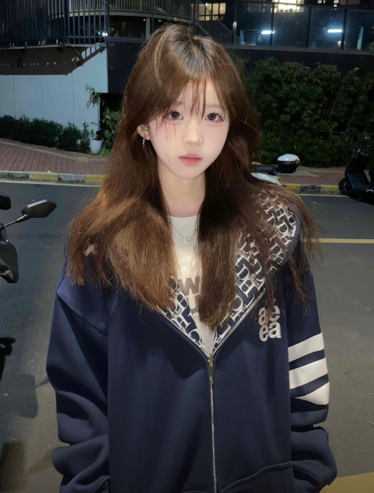 얇은 스타일 자수 프린트 순수한 Mianhua 면 복합 후드티 여성 이미지 2