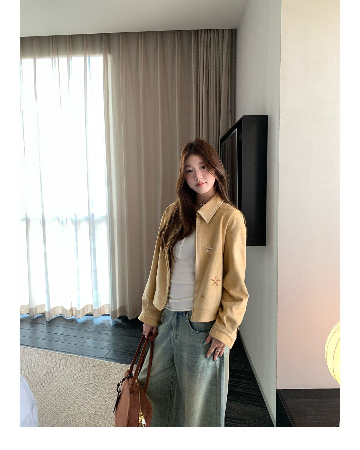 threeh 다우 시시 치즈 레트로 자수 재킷 여성 코트 이른 가을 디자인 센스 작은 대중 고급 쇼트 스타일 맨위 상세 이미지 16