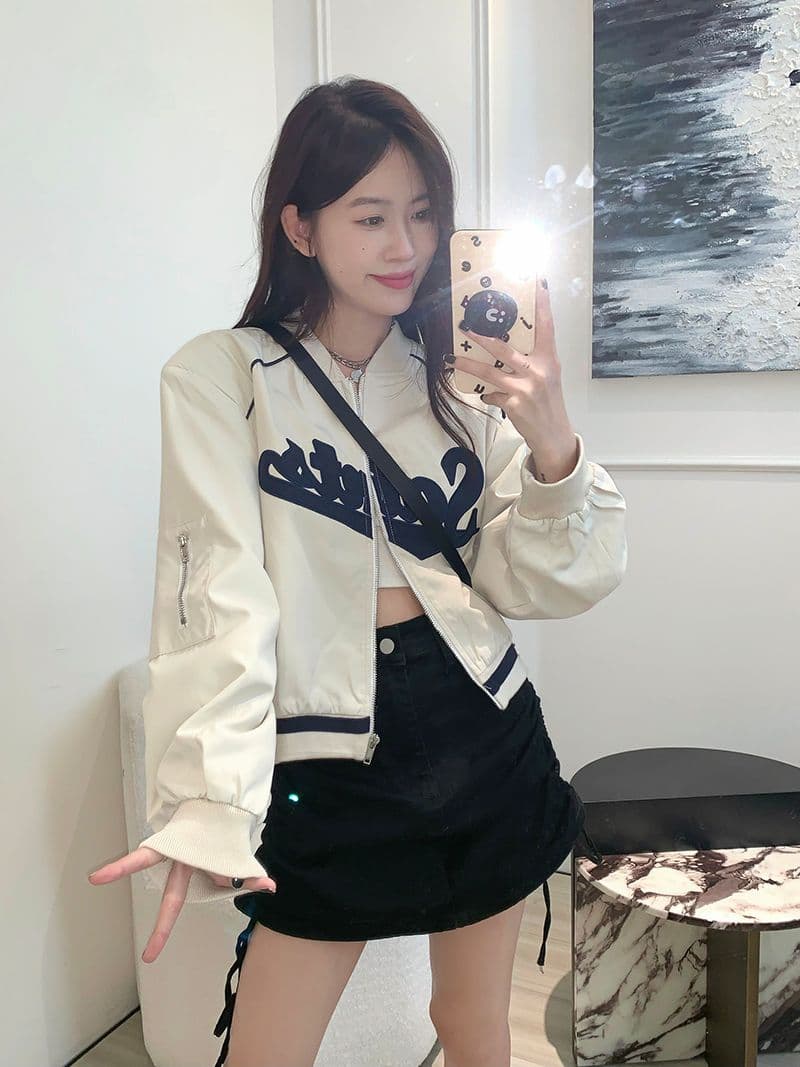 고급 센스 가을 새로운 한 부서 캐주얼 야구 유니폼 재킷 맨위 여성 작은 키 아메리칸 레트로 짧은 외투 상세 이미지 13