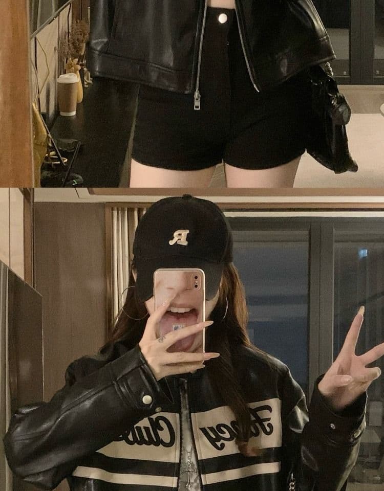 레트로 자수 가죽 재킷 재킷 여성 의류 2026 가을 캐주얼 재킷 지방 mm 표지 고기 슬림해 보이는 맨위 상세 이미지 12