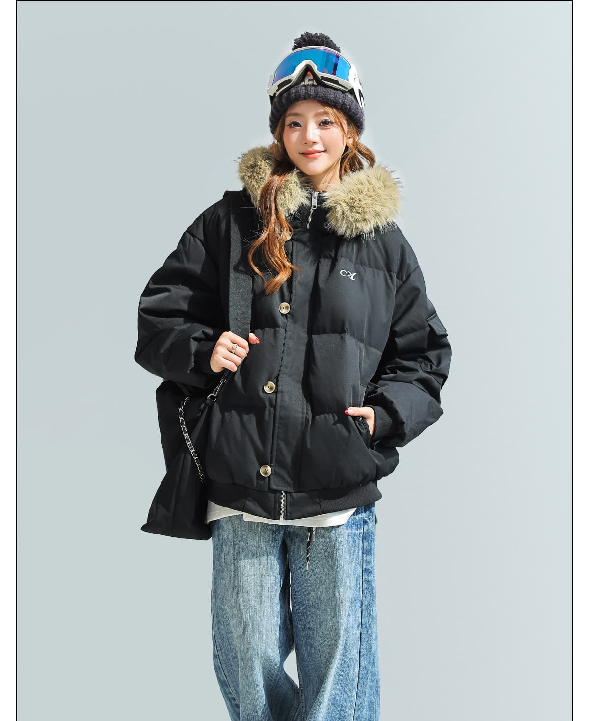 2026 겨울 신제품 후드 아래 면화 의류 여성 짧은 한 부서 학원 스타일 작은 키 패딩 재킷 면 옷 재킷 상세 이미지 15