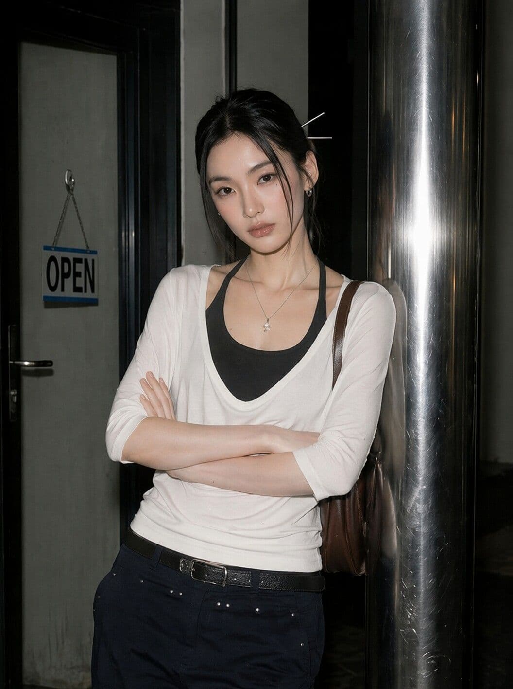 맨위 200그램 사람들 면 조끼 260 그램 사람들 면 투피스 세트 블라우스 조끼 여성 여름 인사이드 가져 가라. 작은 슬링 상세 이미지 5