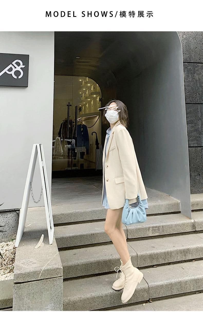원본 것 정장 여성 코트 작은 키 2026 새로운 가을 캐주얼 고급 센스 튀김 거리 작은 정장 상세 이미지 6