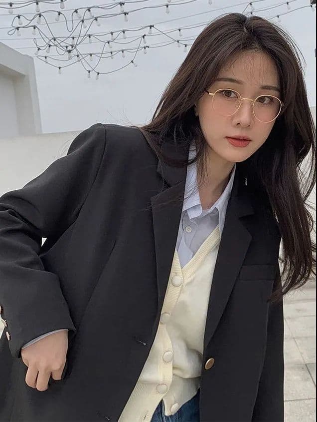 정장 여성 경력 긍정적 인 로드 중 대학생 가을 품격 고급 검정색 작은 정장 면접 작업복 이미지 3
