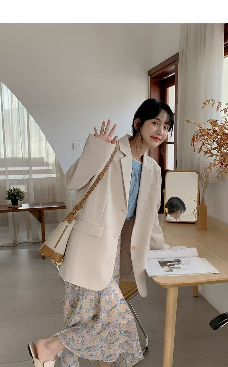 정장 여성 경력 긍정적 인 로드 중 대학생 가을 품격 고급 검정색 작은 정장 면접 작업복 상세 이미지 5