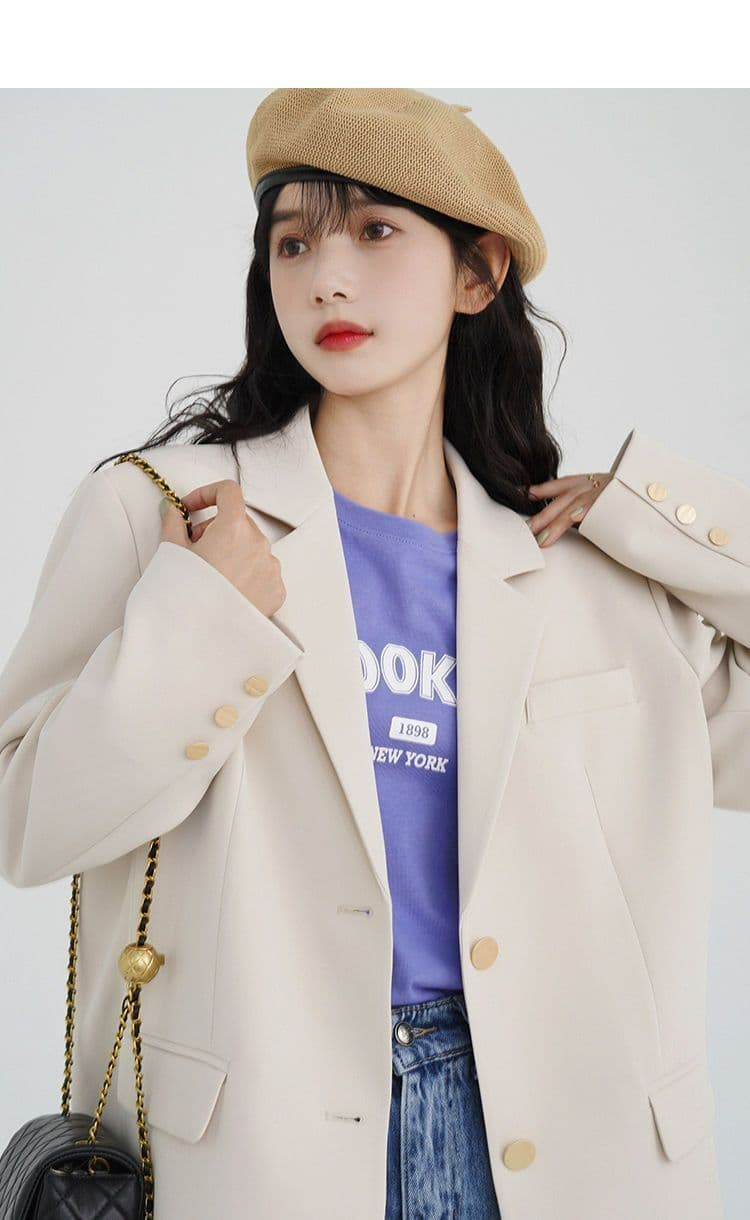 정장 여성 경력 긍정적 인 로드 중 대학생 가을 품격 고급 검정색 작은 정장 면접 작업복 상세 이미지 6
