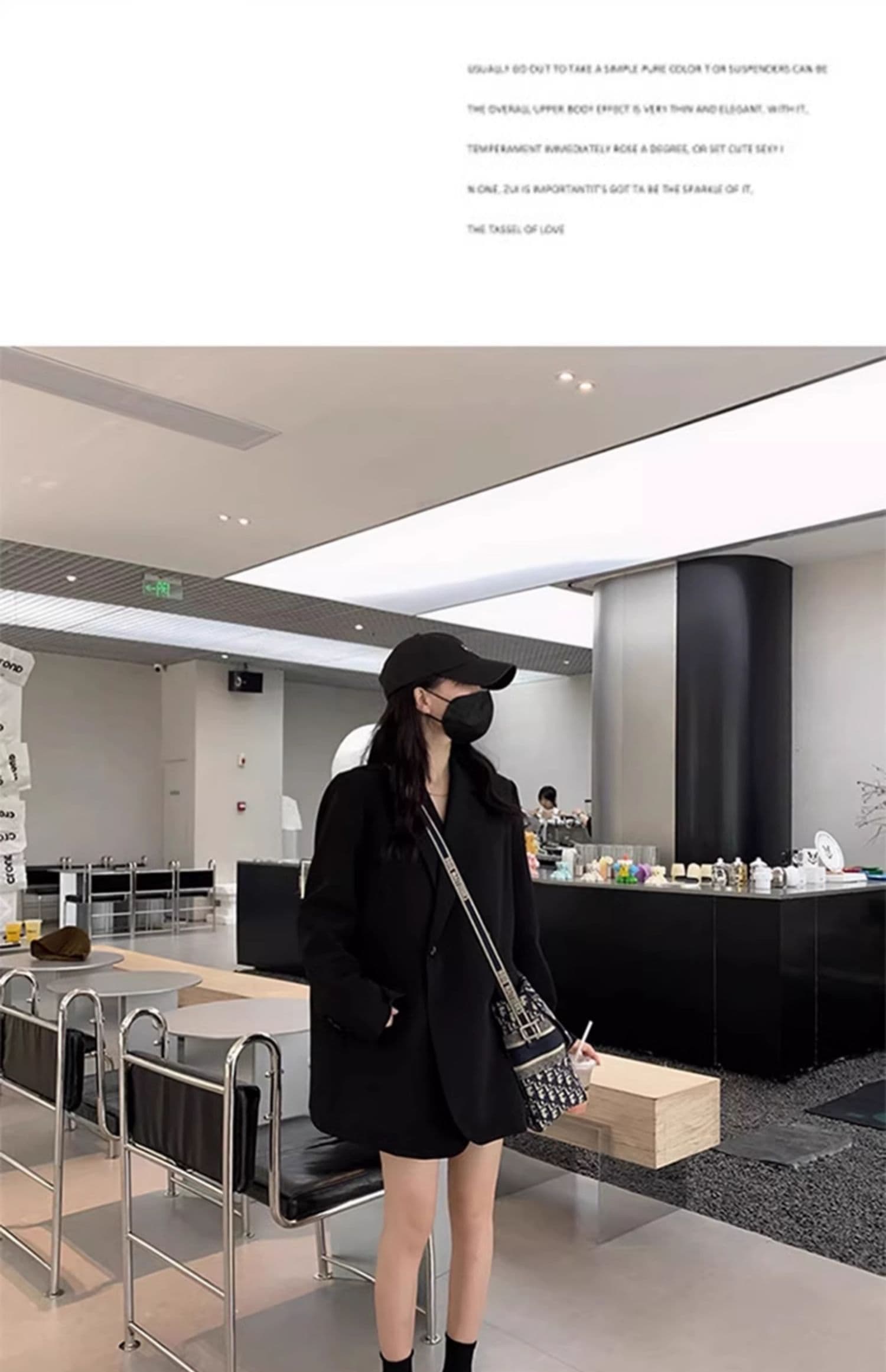 고급 센스 검정색 정장 여성 코트 가을 2026 새로운 한 부서 작은 키 루즈핏 정장 맨위 상세 이미지 8