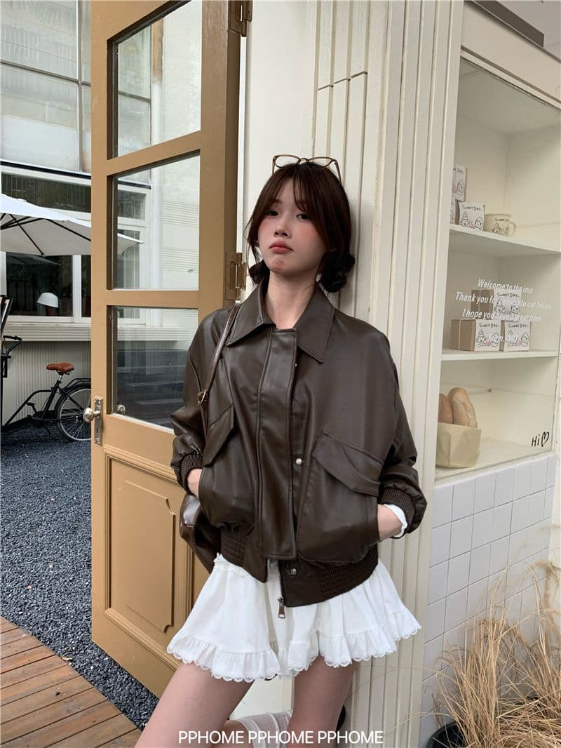 광야 아름다움 라드. 브라운 아메리칸 레트로 가죽 재킷 여성 코트 가을 겨울 2026 새로운 쇼트 스타일 오토바이 서비스 pu 재킷 상세 이미지 18