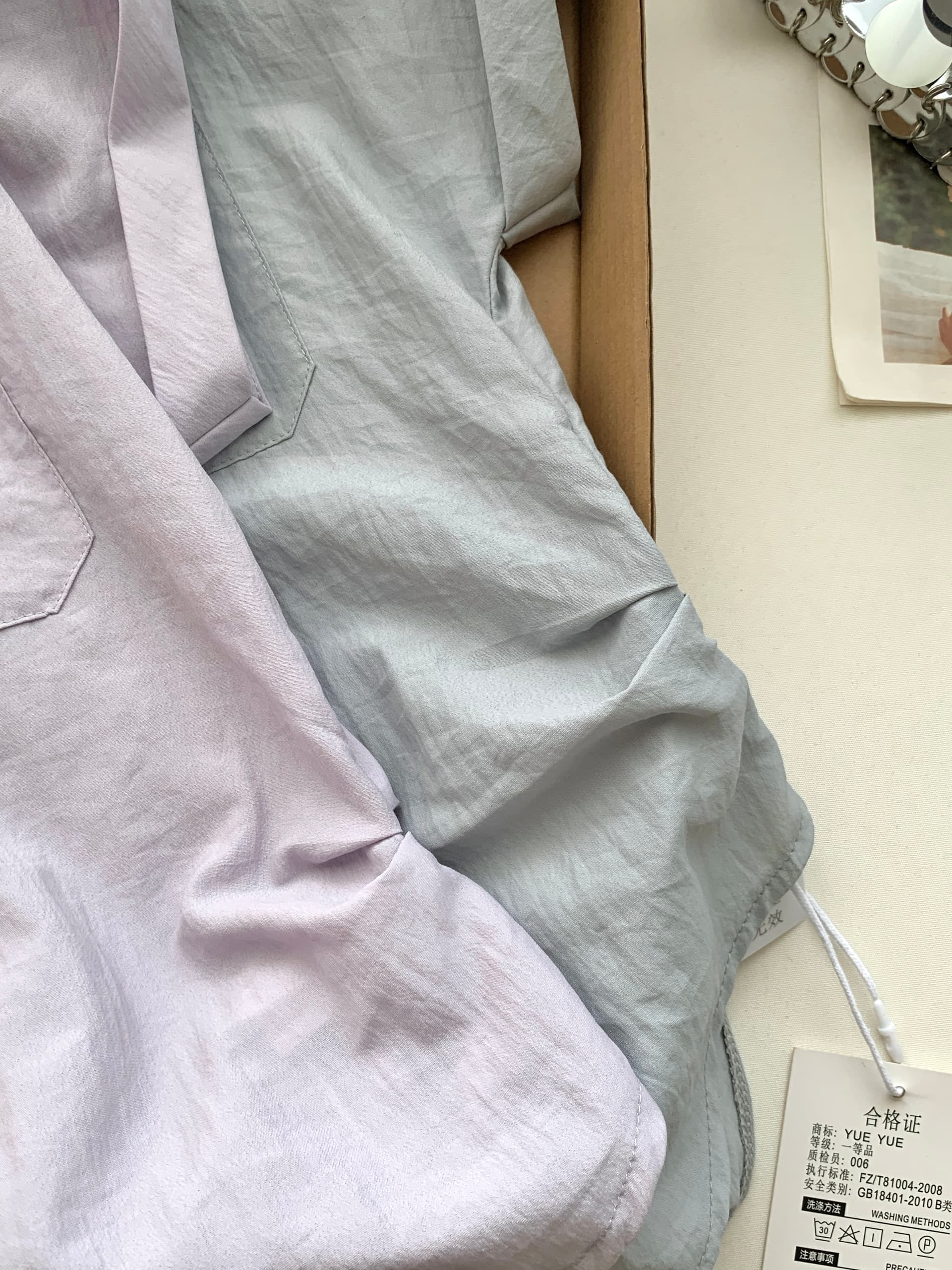 im ~까지 느슨함 그레이트 착용 주간 실크 라미 얇은 스타일 디자인 센스 핀치 Pleat 반팔 셔츠 상세 이미지 23