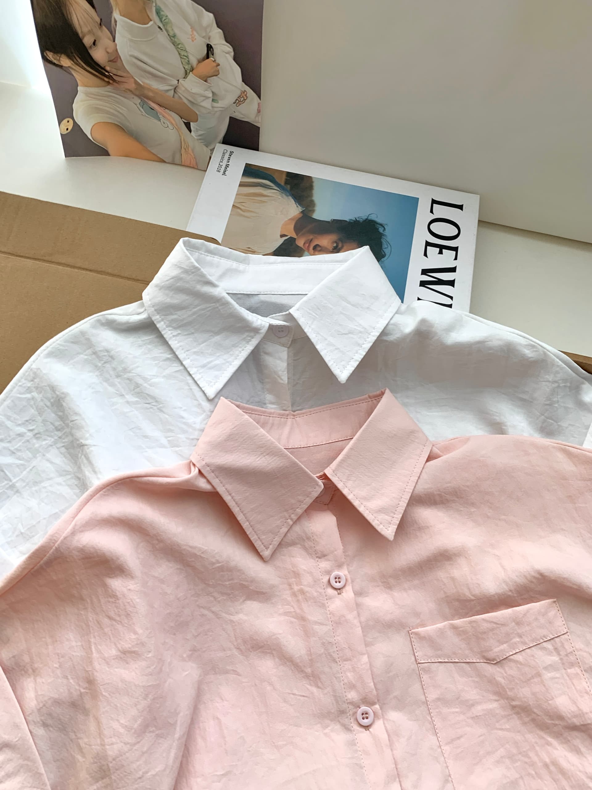 im ~까지 느슨함 그레이트 착용 주간 실크 라미 얇은 스타일 디자인 센스 핀치 Pleat 반팔 셔츠 상세 이미지 24
