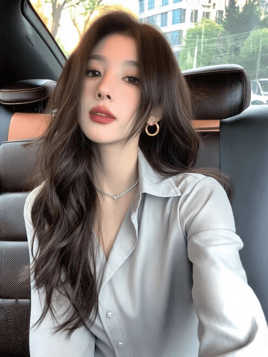 조기 가을 하늘색 폴로 칼라 얇은 스타일 자외선 차단 긴팔 여성 셔츠 2026 가을 고급 센스 chic Chic 맨위 이미지 3
