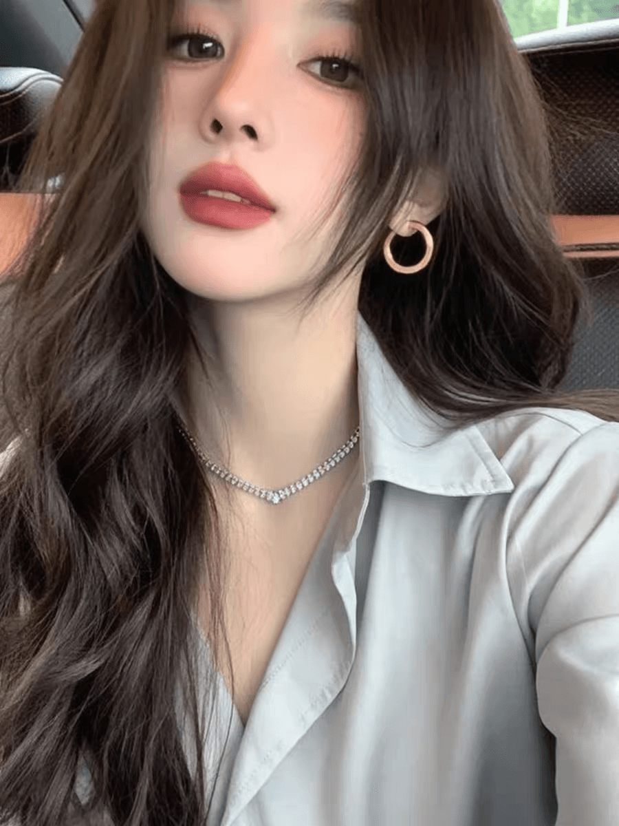조기 가을 하늘색 폴로 칼라 얇은 스타일 자외선 차단 긴팔 여성 셔츠 2026 가을 고급 센스 chic Chic 맨위 이미지 2