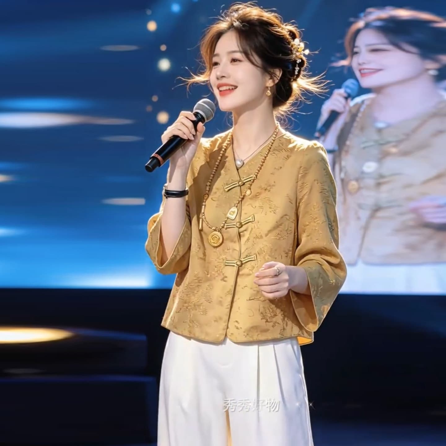 패션 새로운 중식 7부 소매 여성 셔츠 2026 여름 새로운 외국 가스 슬림해 보이는 국풍 단추 다용도 맨위 트렌디 상세 이미지 3