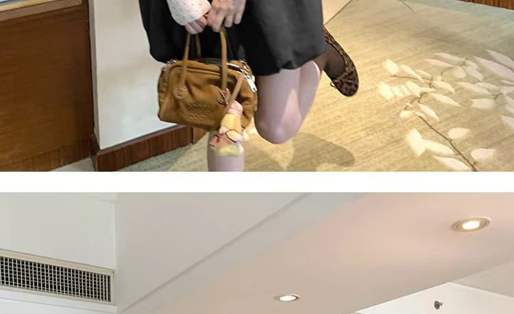 출산 착용 가을 겨울 새로운 도트 무늬 레이스업 기본 셔츠 달콤함 꽃밭 드레스 루즈핏 연령 감소 투피스 세트 재고 있음 상세 이미지 17