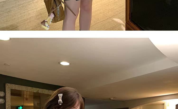 출산 착용 가을 겨울 새로운 도트 무늬 레이스업 기본 셔츠 달콤함 꽃밭 드레스 루즈핏 연령 감소 투피스 세트 재고 있음 상세 이미지 24