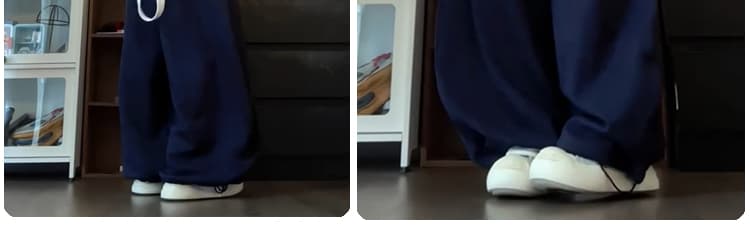 출산 착용 가을 루즈핏 슬림해 보이는 후드 티 스웨터 와이드 레그 팬츠 캐주얼 세트 상세 이미지 9