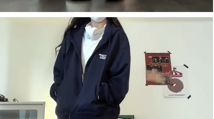 출산 착용 가을 루즈핏 슬림해 보이는 후드 티 스웨터 와이드 레그 팬츠 캐주얼 세트 상세 이미지 21