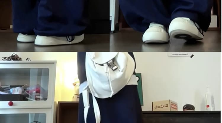 출산 착용 가을 루즈핏 슬림해 보이는 후드 티 스웨터 와이드 레그 팬츠 캐주얼 세트 상세 이미지 24