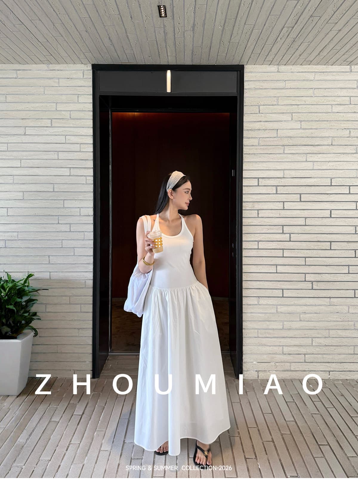 주 淼 zhoumiao 그는 벤 치마 3.0 바늘 셔틀 패치워크 여신 드레스 단어 조끼 롱 스커트 여성 상세 이미지 13