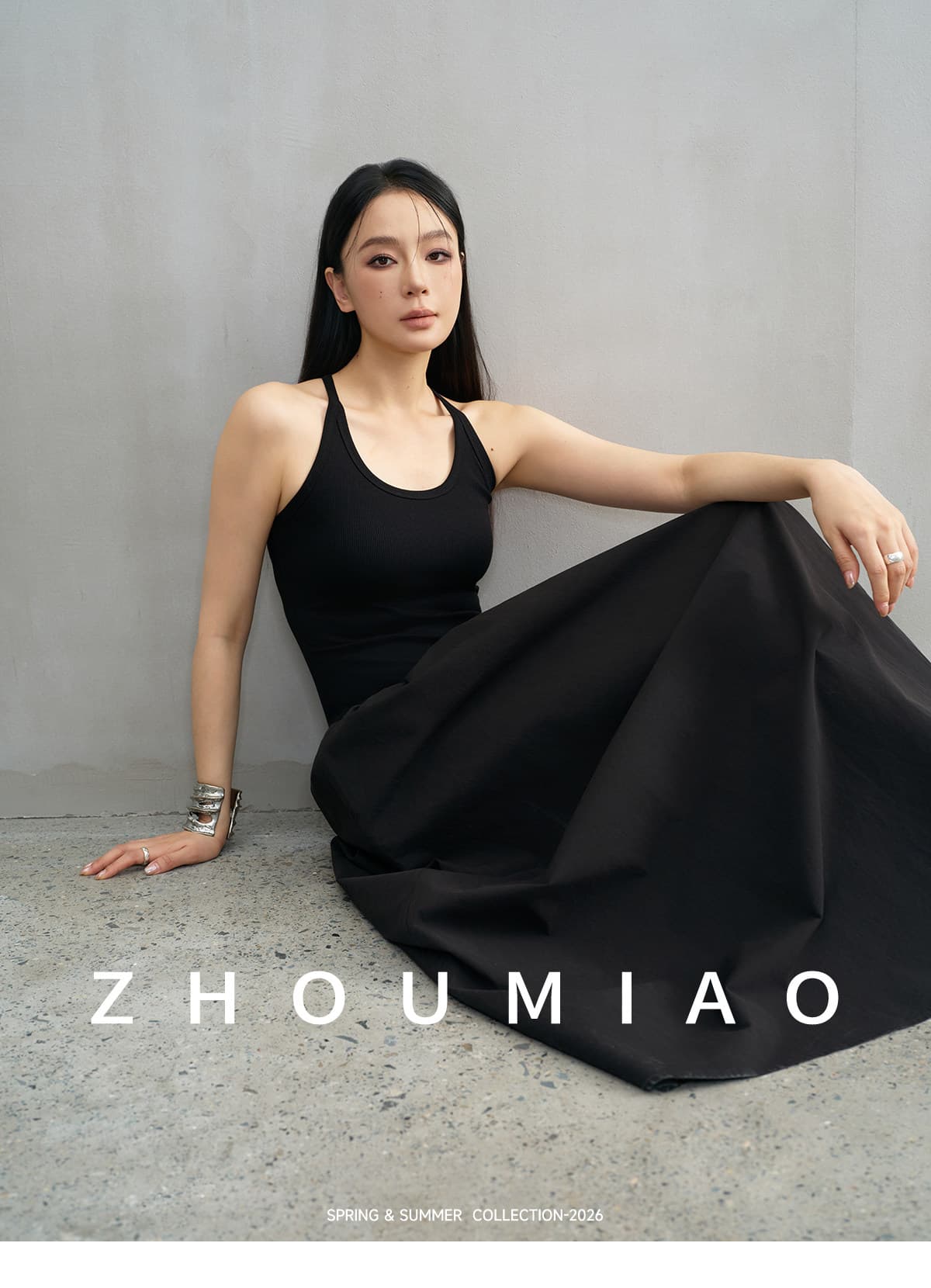 주 淼 zhoumiao 그는 벤 치마 3.0 바늘 셔틀 패치워크 여신 드레스 단어 조끼 롱 스커트 여성 상세 이미지 32