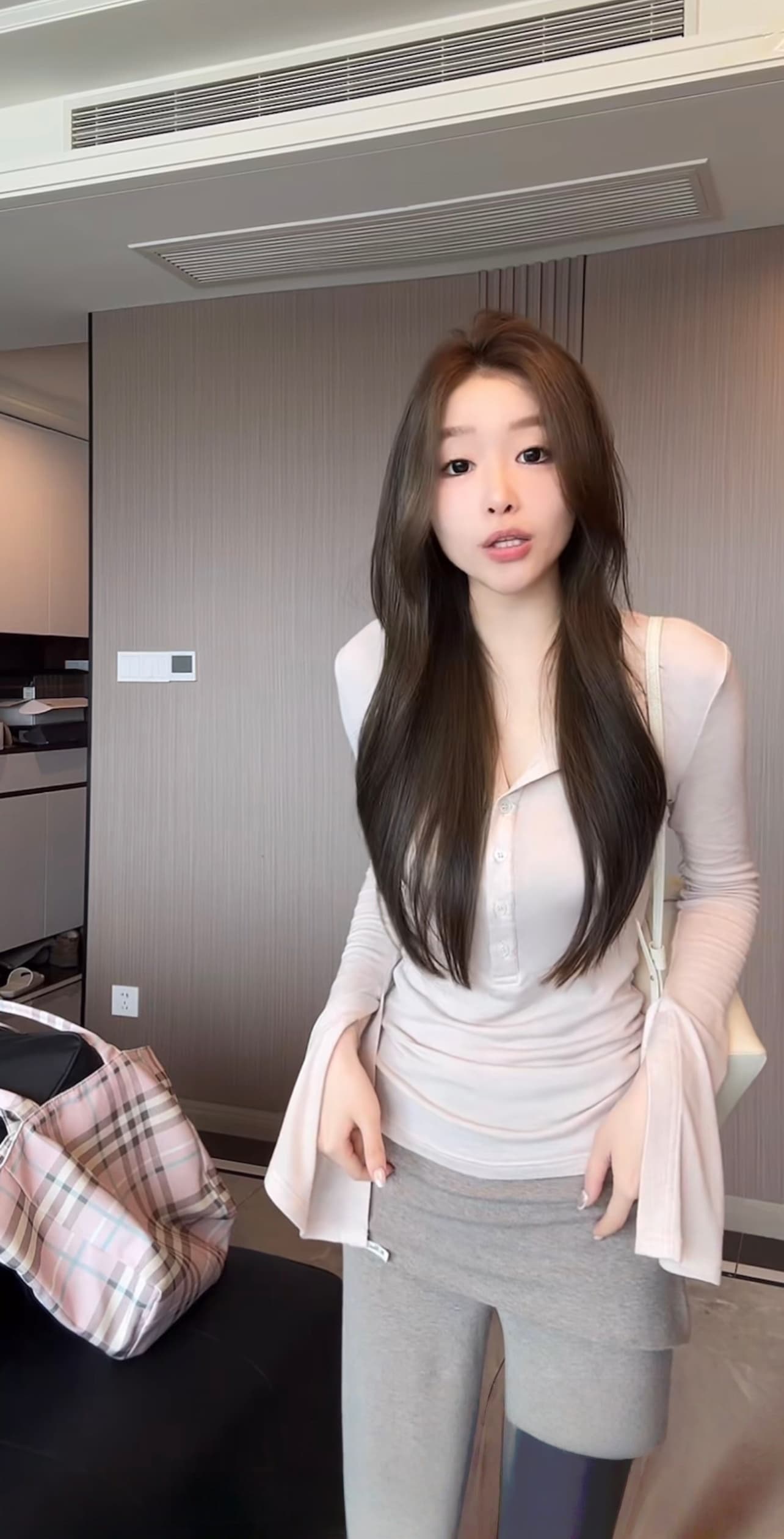 발레 우유 버블 부드러운 한 여성 블루 좋은 주간 실크 작은 대중 디자인 순수한 욕망 바람 나팔 소매 맨위 이미지 3