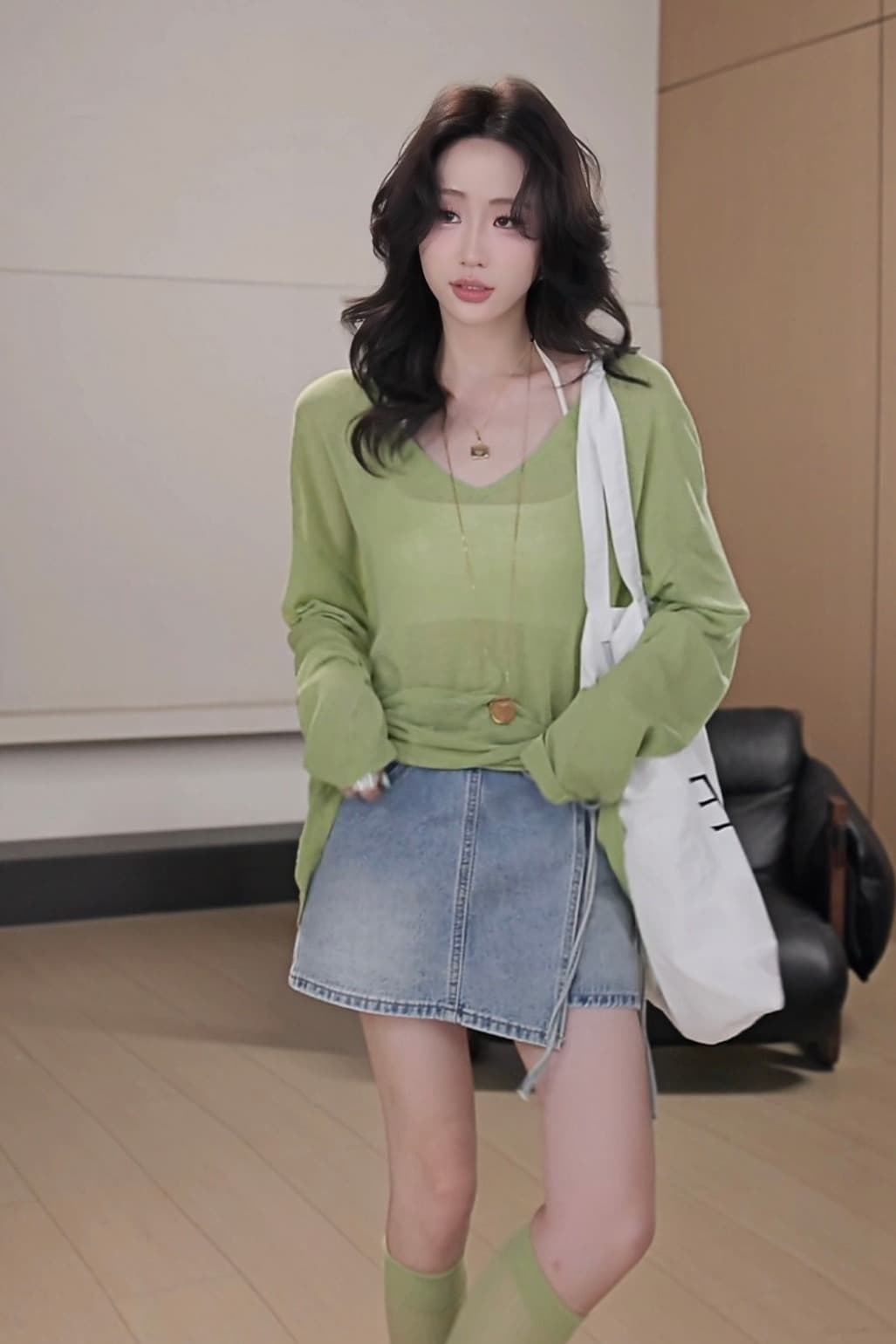 느슨함 천천히 여단 캐주얼 바람 루즈핏 단색 자외선 차단 블라우스 여름 다용도 에어컨 셔츠 이미지 7