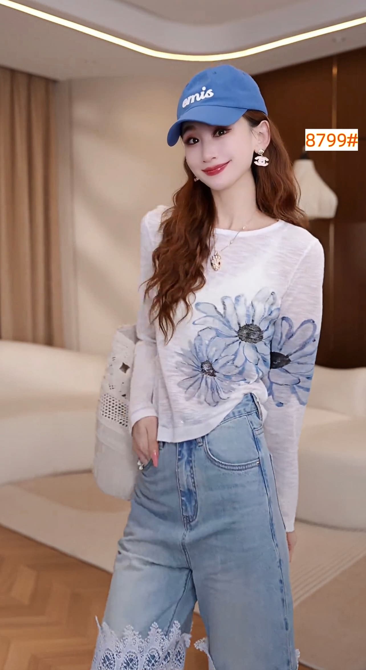 여름 새로운 데이지 디자인 센스 품격 다용도 블라우스 맨위 이미지 2